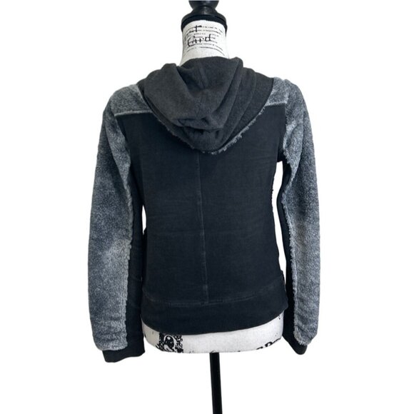 Me & Dee Sequin Gray & Black Hoodie Jacket Made In Italy Size S - Picture 3 of 7